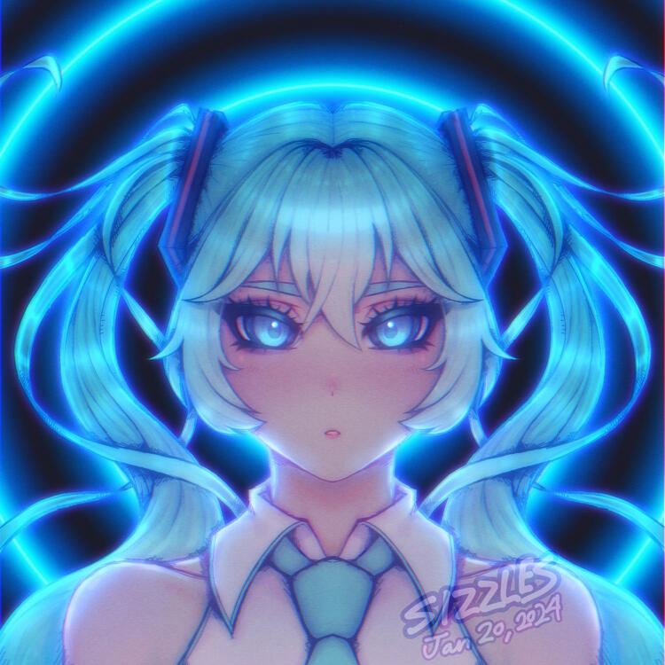 Hatsune Miku headshot